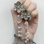 シルバーフラワーピアス