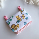 くまくんライオンさんの移動ポケット☆ティッシュケース☆ヴィンテージファブリック☆女の子
