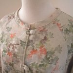 着物リメイク　花柄紋織のジャケット