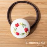 【刺繍ヘアゴム】チューリップのリース