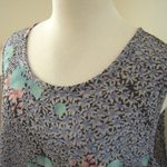 着物リメイク　小花柄友禅染のチュニック