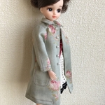 リカちゃん服(薔薇のコート)