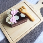 訳あって最初からSALE中。ドット＊フリル＊リボン可愛い尽くしのチョコレートケーキ