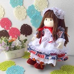 布人形・doll-018　青いドレスと赤毛の女の子