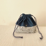 お弁当袋　スモークブルー  ×アデラジャ　グレー