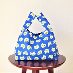 ナイロンレジ袋型エコバッグ◎ねこ◎ランチバッグ◎コンビニ袋◎薬局袋◎マチたっぷり15㎝◎
