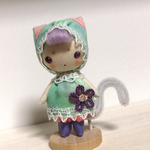 ④ねこみみちゃん 紫のお花
