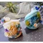 ✿受注生産✿アロマキャンドル✿アイスブルーなトゥンカロン＊２点セット＊
