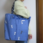 （ナイロン）私だけのオシャレなファスナー付きエコバッグL♪