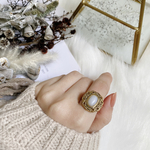 elegant button ring