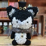 黒狼のあみぐるみ(ブルー)