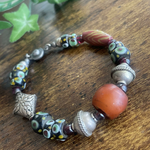 〜ホワイトハート・タイシルバー〜Antique EyeBeads for men〜