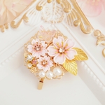 桜と蝶々のポニーフック ~花の宴~　∗つまみ細工∗