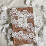 ＊再入荷＊1m 綺麗 お花 フラワー ケミカルレース ブレード 白 BK210207 ハンドメイド 手芸 素材 材料 DIY