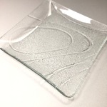 みずわ　　小皿　昭和レトロガラス　アンティーク　型ガラス　もったいないをカタチに　思い出と一緒に