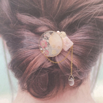 桜　サクラ　ヘアカフ　ゆれる　ヘアアクセサリー　春　ポニーフック　ピンク