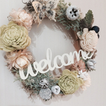 No.2人気Spring　Welcomeナチュラルリース17cm