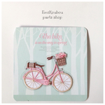  【再販】50㎜×65㎜　ワッペン・アップリケ❤︎花と自転車❤︎1pcs-647