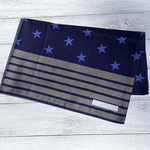 40cm × 60cmランチョンマット ネームテープ付き　机サイズ　給食　小学校　星柄×ストライプ柄　男の子