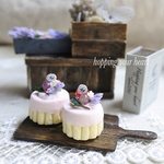 【ミニチュアor片耳 耳飾り】ラベンダー𖧷ストロベリーチーズケーキ𖧷