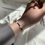 お花のビーズブレスレット🌼( black )