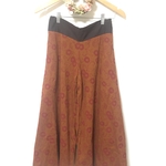 ★訳あり40%off★ S マヤパンツ　フラワーオレンジ ダーク（20-S6b）スウェット生地