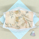 【SALE】《シルク》インナーマスク 肌荒れ防止 マスク生活にお悩みの方に [裏シルク・花柄]