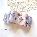 大人可愛い**花柄リボンバレッタ