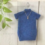 リカちゃんアウトフィット◆シンプルニットワンピ＜ブルー＞