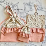 nanatanlani14様専用⭐️【リバティ】シューズケース＆体操着袋⭐️フローティングフローラ⭐️C＆S ピンク系