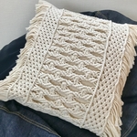 マクラメクッションカバー