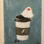 粟穂珈琲店の油絵