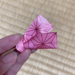 シンプル かわいい 麻の葉 模様 の キッズ ベビー ヘアクリップ ピンク 鬼 和柄 滅 着物  浴衣 ハロウィン 刃
