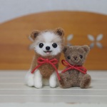 羊毛フェルト　着ぐるみ　チワワ　ポメラニアン　dollnodoll　テディベア