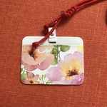 new IDホルダー〜カラフルなお花編〜 社員証入れ　名札入れ　パラコード