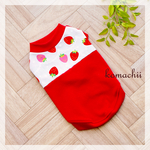 再販🛒【犬服】完熟いちご♪甘さ控えめタンクトップ🍓オーダー＆名入れＯＫ⭐