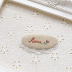 *送料無料* お名前刺繍 レース パッチンピン