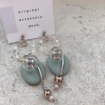 シャボン玉♡ 水色ピアス  