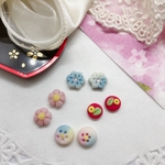 小さな 和菓子  セット 練り切り 花 ミニチュア ドールハウス  雑貨 小物  樹脂 粘土  パーツ　1