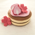 フェルトおままごと 桜パンケーキ(ホットケーキ)