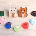 くまのカフェタイムピアス（イヤリング）