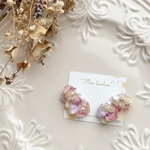 ひらり花びらのパールピアス／イヤリング②