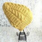 *kina****さまご注文品*　ニット帽　黄色　アラン