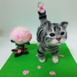 ねこのお散歩(お花見)