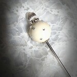 クリア色ラインストーン付き玉かんざし【スティックかんざし棒タイプ・長さ13,5cmのみ】
