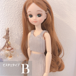 再販！リブニットセットアップ【ライトグレー】Bタイプ