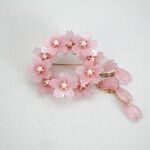 ☆再販☆桜満開リースブローチ