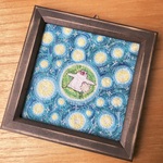 刺繍画「ずっと一緒に...」