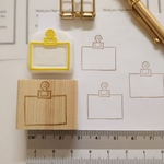 クリップ レクタングル メモ フレーム シンプルが一番！ メモ 消しゴムはんこ