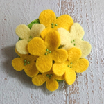 菜の花ブローチ。お花見気分!